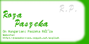 roza paszeka business card